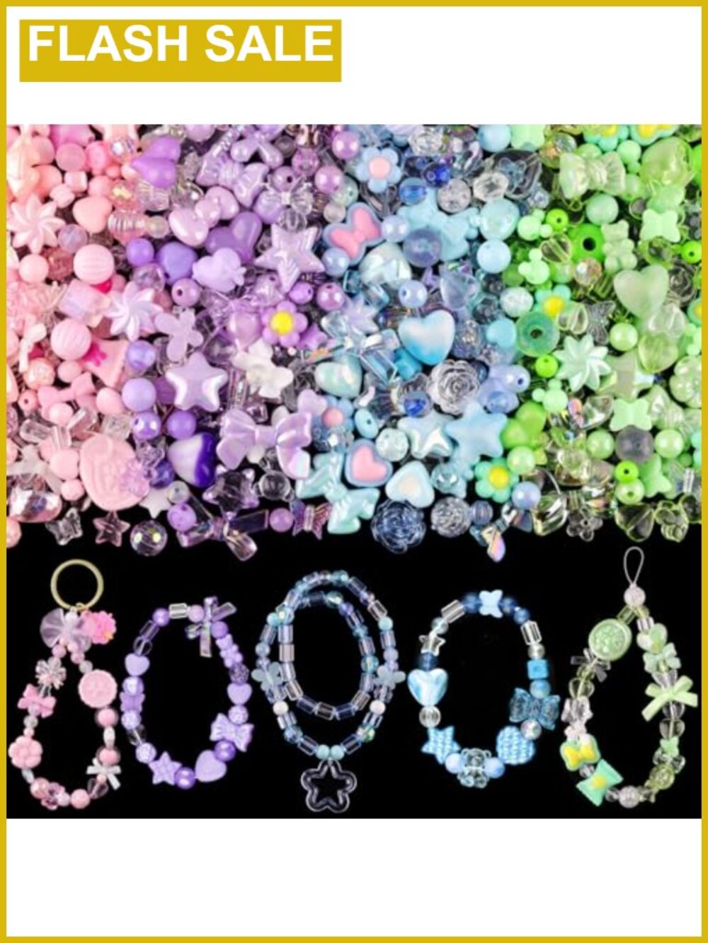 Acrylic Bead Charms Set for Bracelet Jewelry Making DIY Crafts